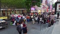 Time-lapse in Seoul, people on the busy street.